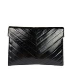 Yves Saint Laurent Black Quilted Leather Clutch