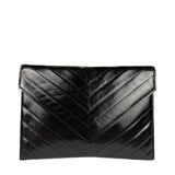 Yves Saint Laurent Black Quilted Leather Clutch