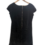 JPG Black Sheath Zipper Mini Short Sleeve Dress
