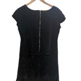 JPG Black Sheath Zipper Mini Short Sleeve Dress