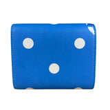 Balenciaga Blue Polka Dot Tri-Fold Wallet