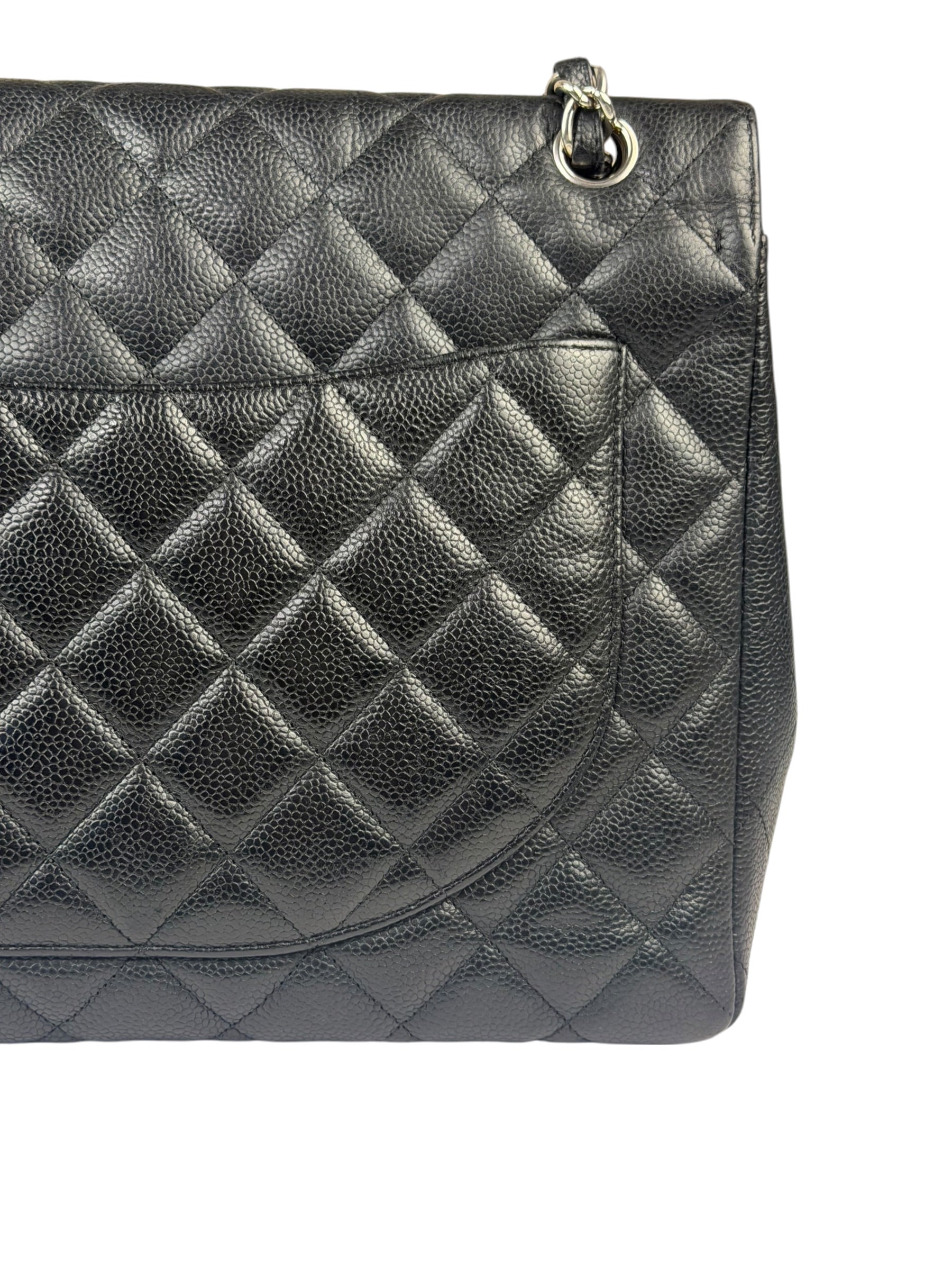 Chanel Black Quilted Leather Jumbo Classic Flap Bag 2009