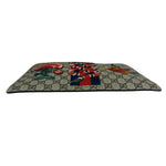 Gucci GG Supreme Kingsnake Hummingbird Embroidered Clutch Pouch