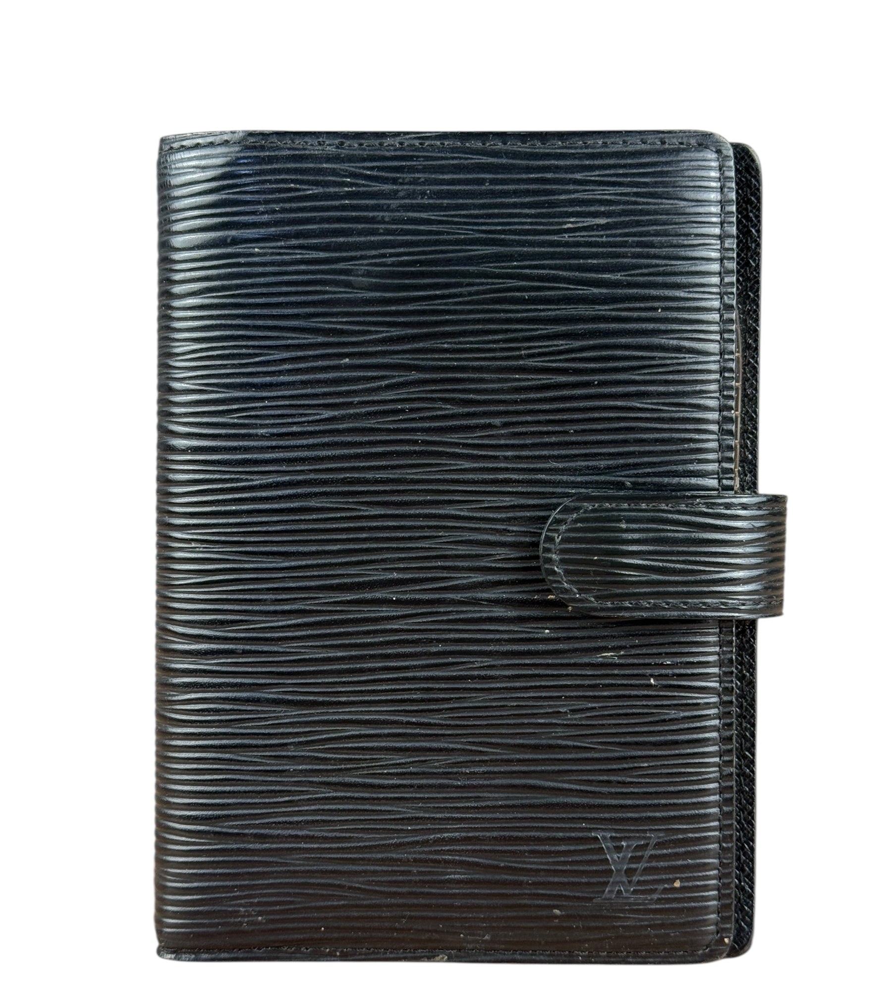 Louis Vuitton Black Epi Agenda & Silver Pen