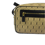 Saint Laurent YSL Beige Logo Print Crossbody Bag