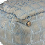 Chanel Blue Leather Trim New Travel Tote Bag 2002
