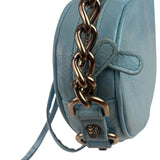Balenciaga Blue Leather Le Cagole Mini Heart Crossbody