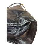 Prada Black Patent Leather Bonnie Medium Two-Way Bag