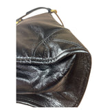 Prada Black Patent Leather Bonnie Medium Two-Way Bag