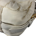 Prada Y2K Ivory Gaufre Nylon Woven Leather 2Way Mini Handbag