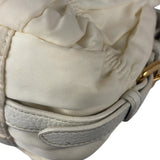 Prada Y2K Ivory Gaufre Nylon Woven Leather 2Way Mini Handbag