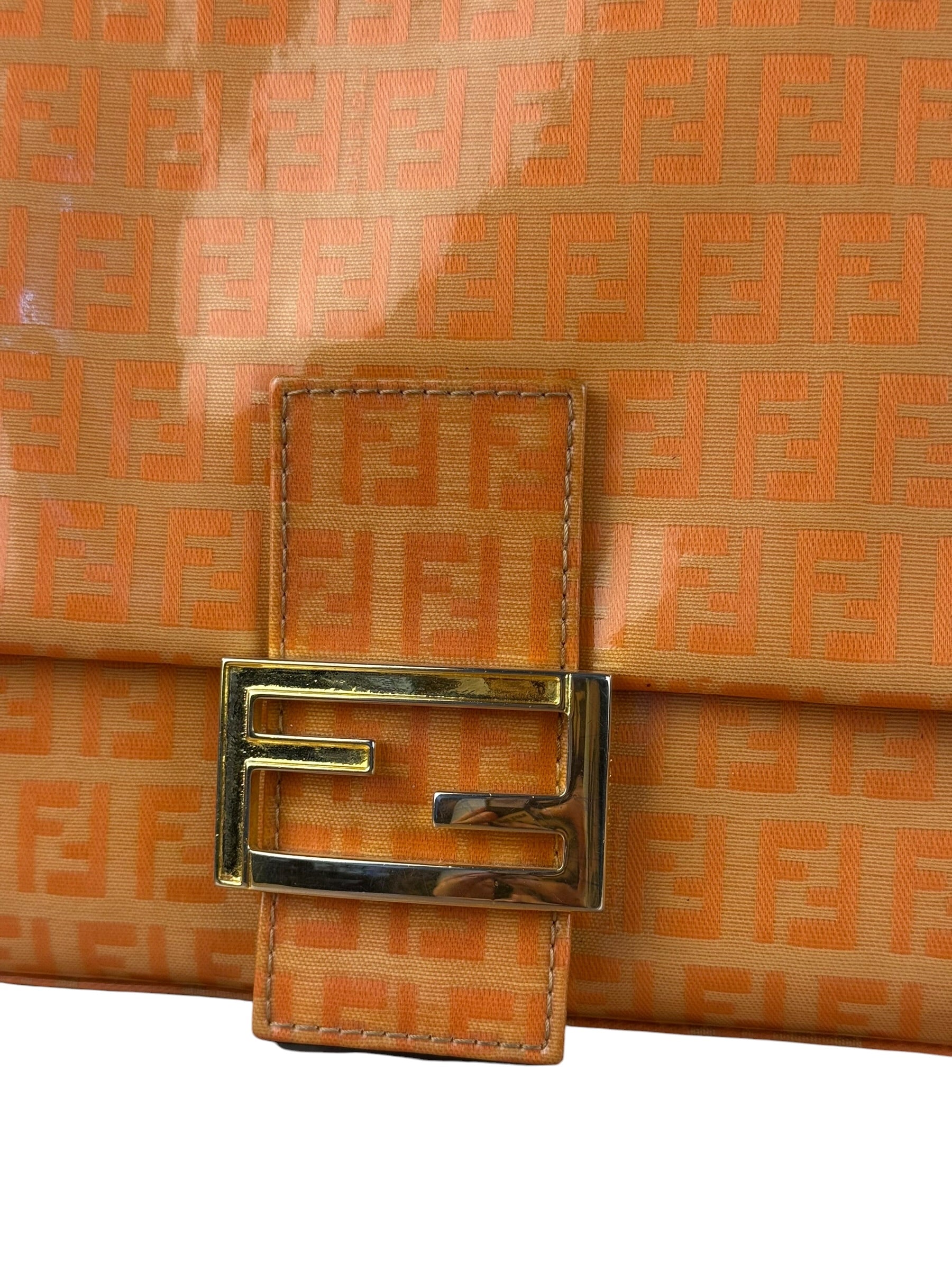 Fendi Zucchino Mamma Baguette Shoulder Bag