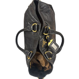 Prada Vintage Black Shine Leather Vitello Daino Tote