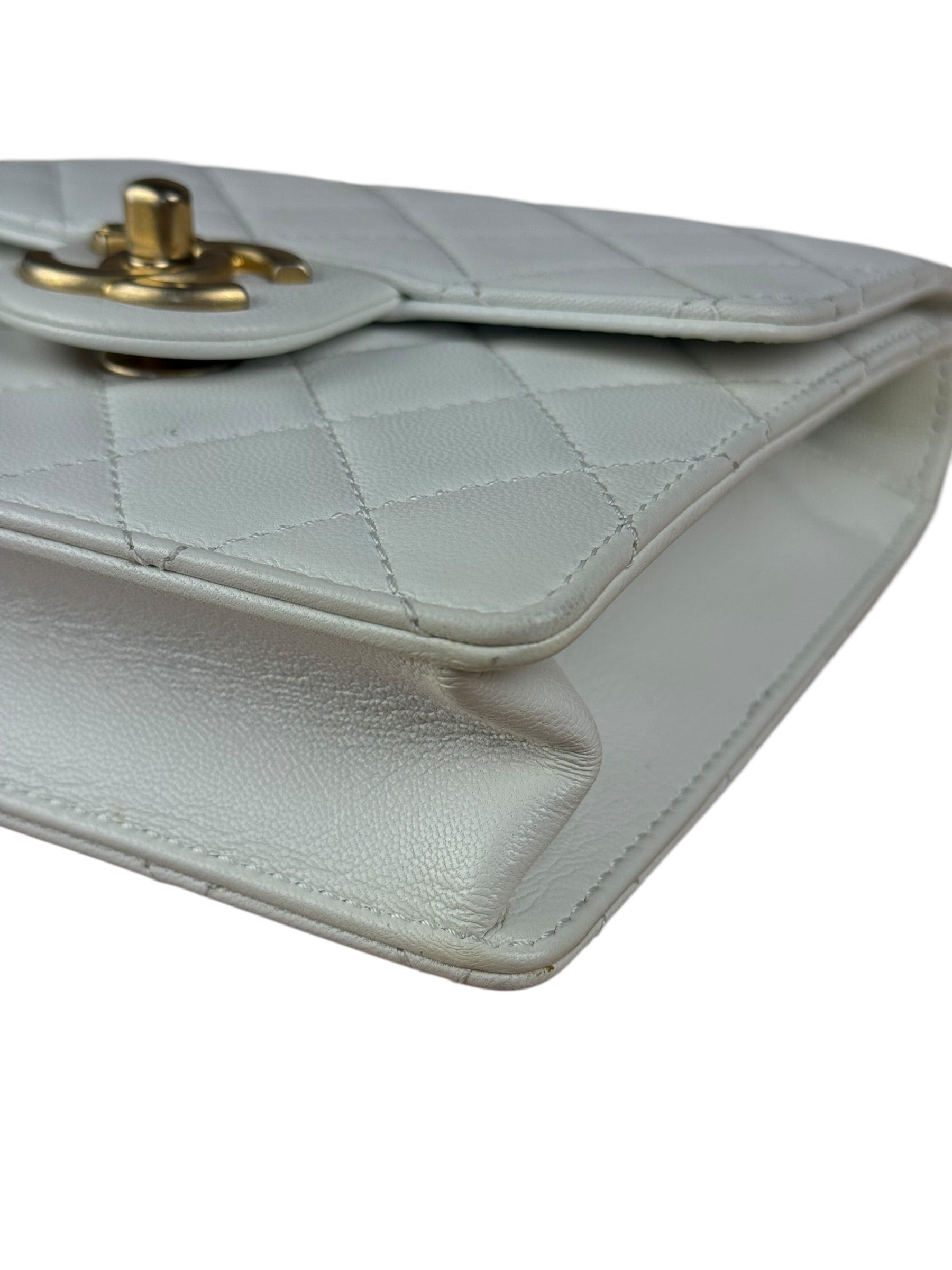 Chanel Small Chic Pearls White Flap Bag 2019