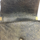 Chanel Metallic Dark Bronze Leather Old Medium Boy Flap Shoulder Bag
