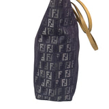 Fendi Purple Denim Roll Zucchino Tote