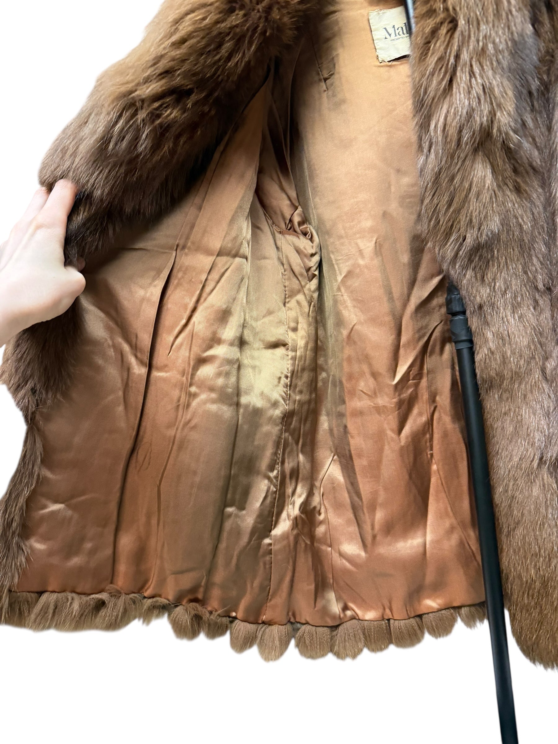 Malvoisie Vintage Brown Fur Coat
