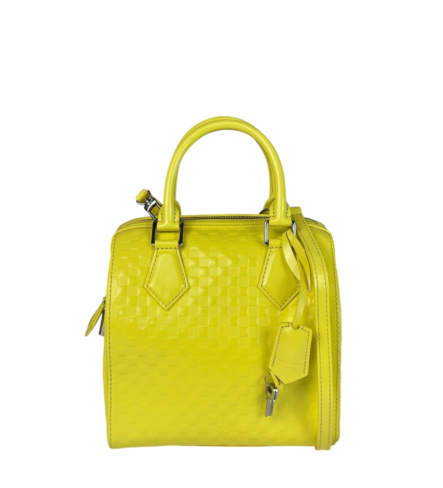 Louis Vuitton Yellow Damier Facette Cube Speedy 20