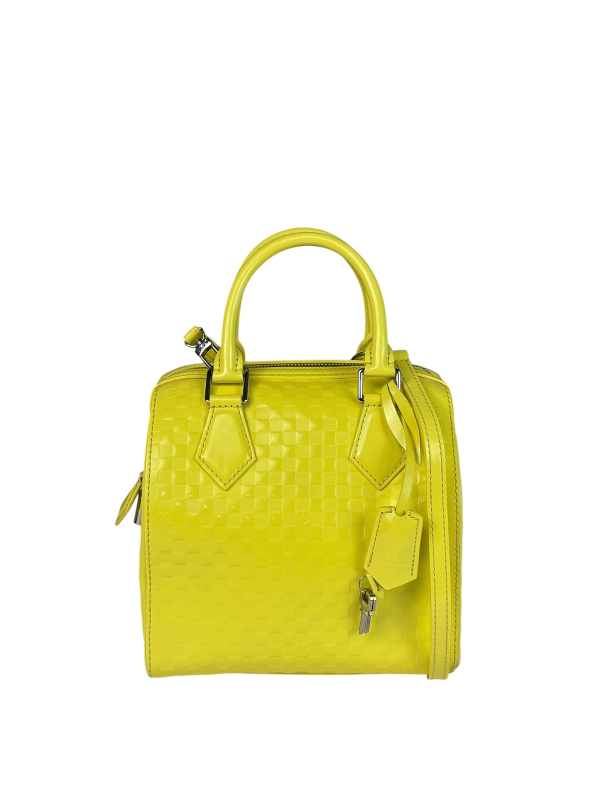 Louis Vuitton Yellow Damier Facette Cube Speedy 20