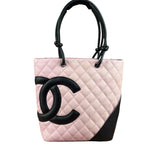 Chanel Black/Pink Cambon Quilted Leather Tote Bag 2004