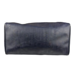 Christian Dior Vintage Navy Coated Canvas Boston Bag