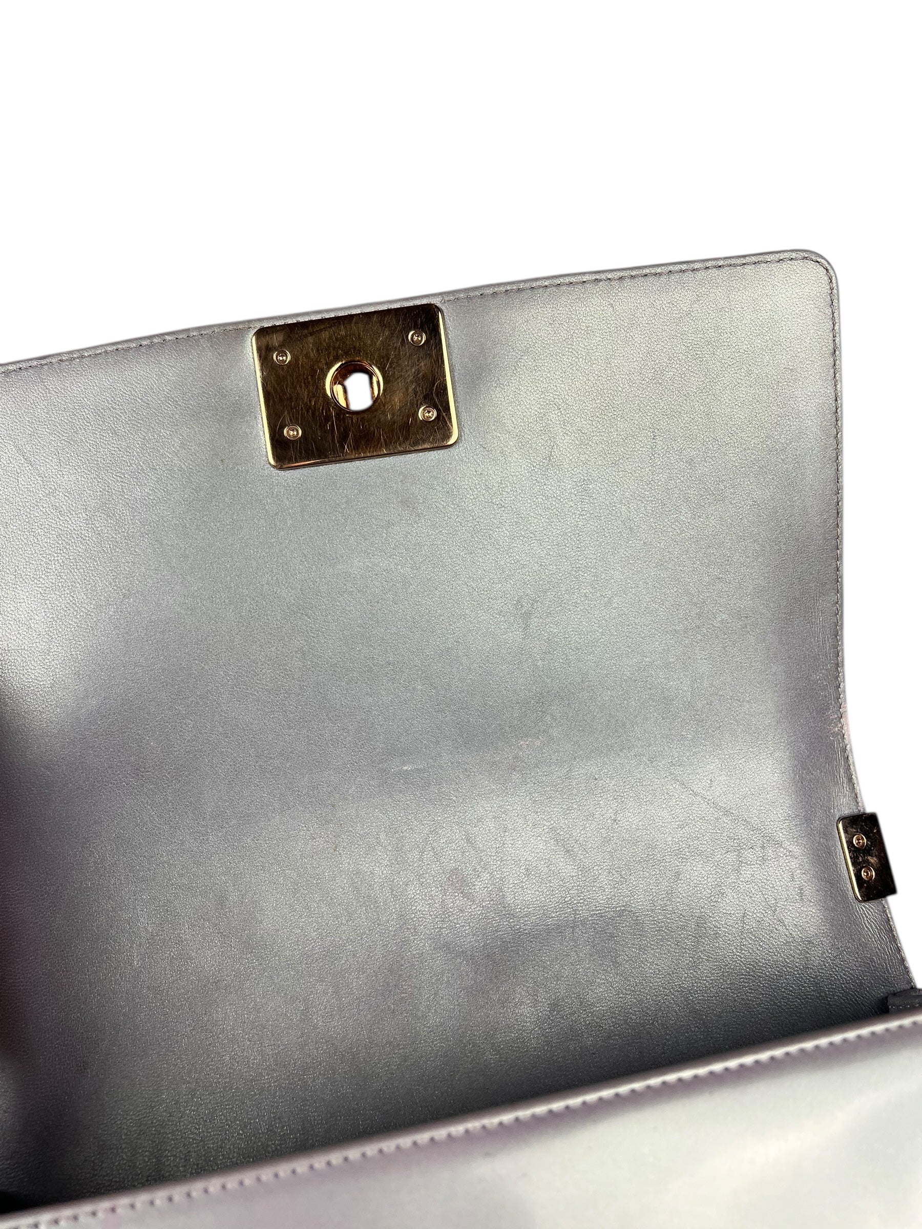 Chanel Medium Quilted Iridescent Boy Bag