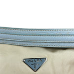 Prada Vintage Nylon Blue Leather Pochette