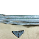 Prada Vintage Nylon Blue Leather Pochette