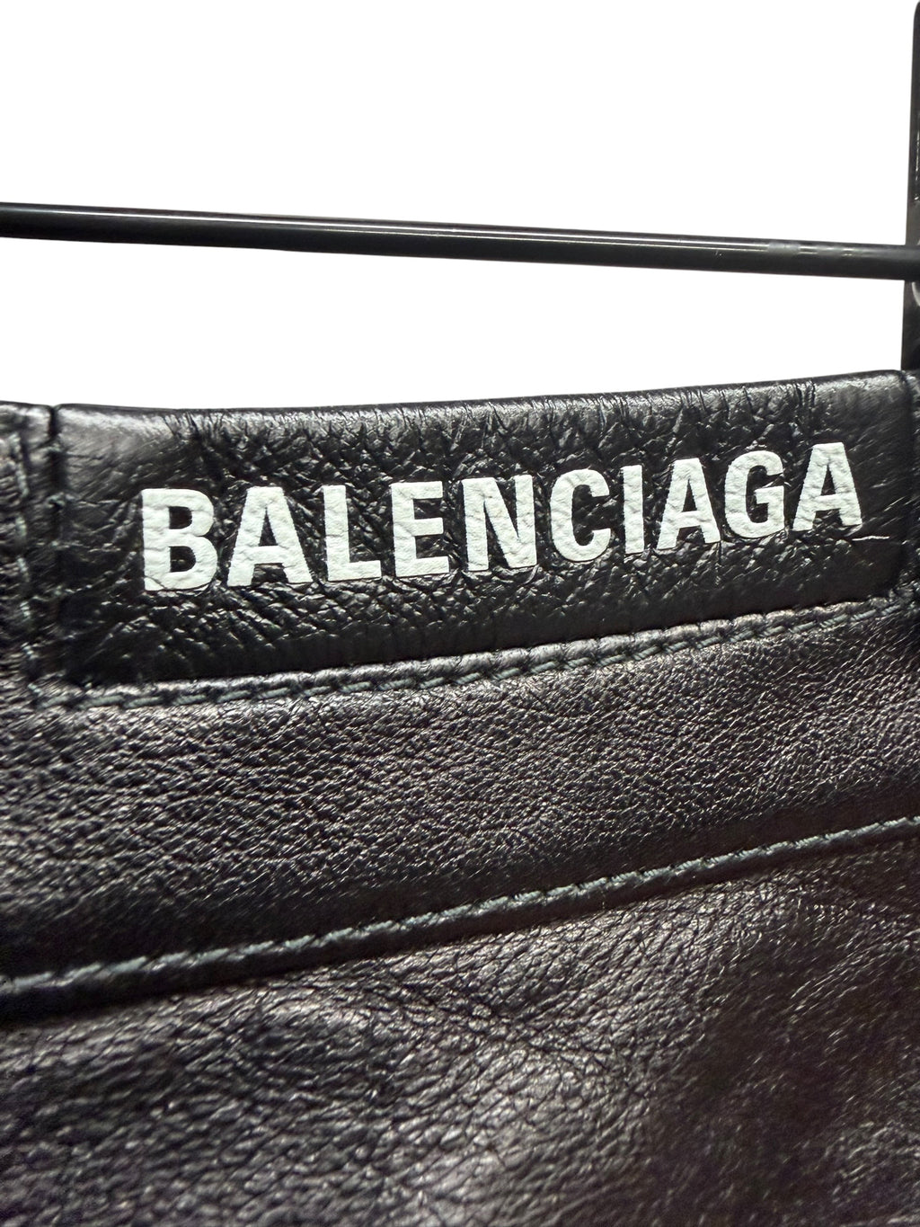 Balenciaga Black Leather Mini Skirt