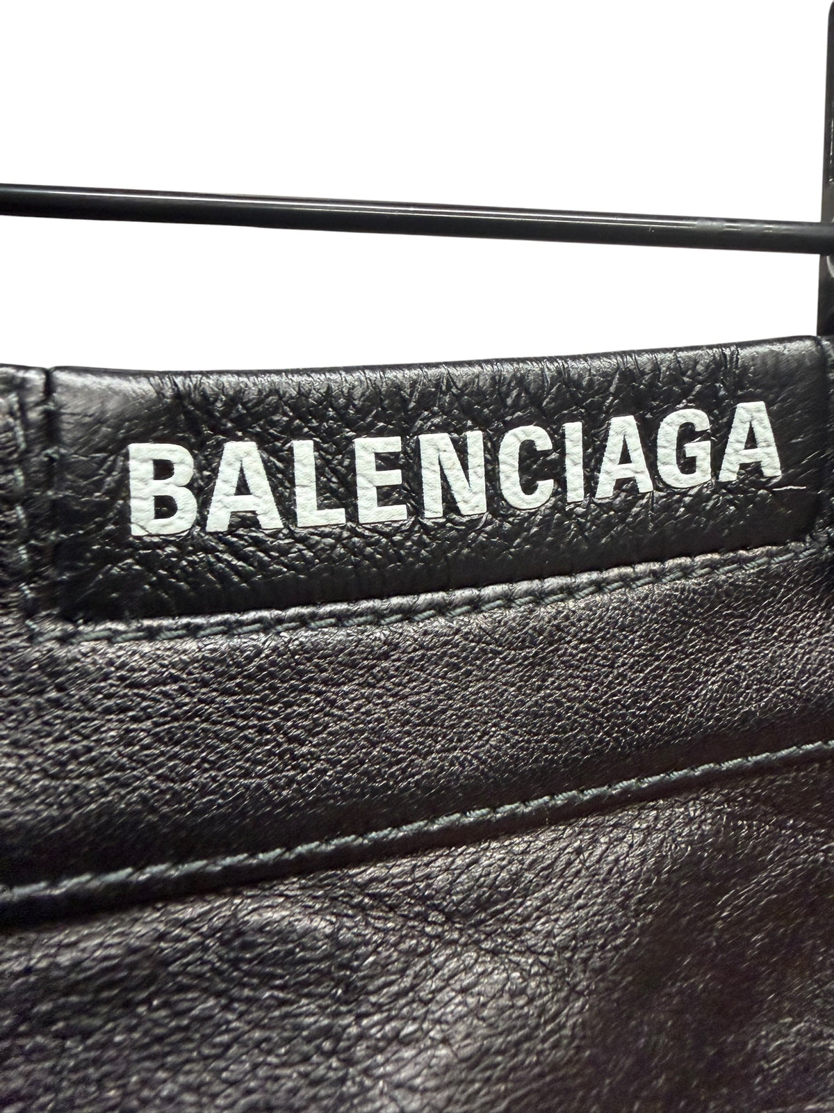 Balenciaga Black Leather Mini Skirt