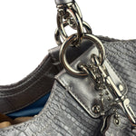 Coach Grey Pythonskin  Indy Babouska Two-Way Shoulder Bag