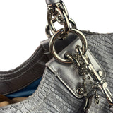 Coach Grey Pythonskin  Indy Babouska Two-Way Shoulder Bag