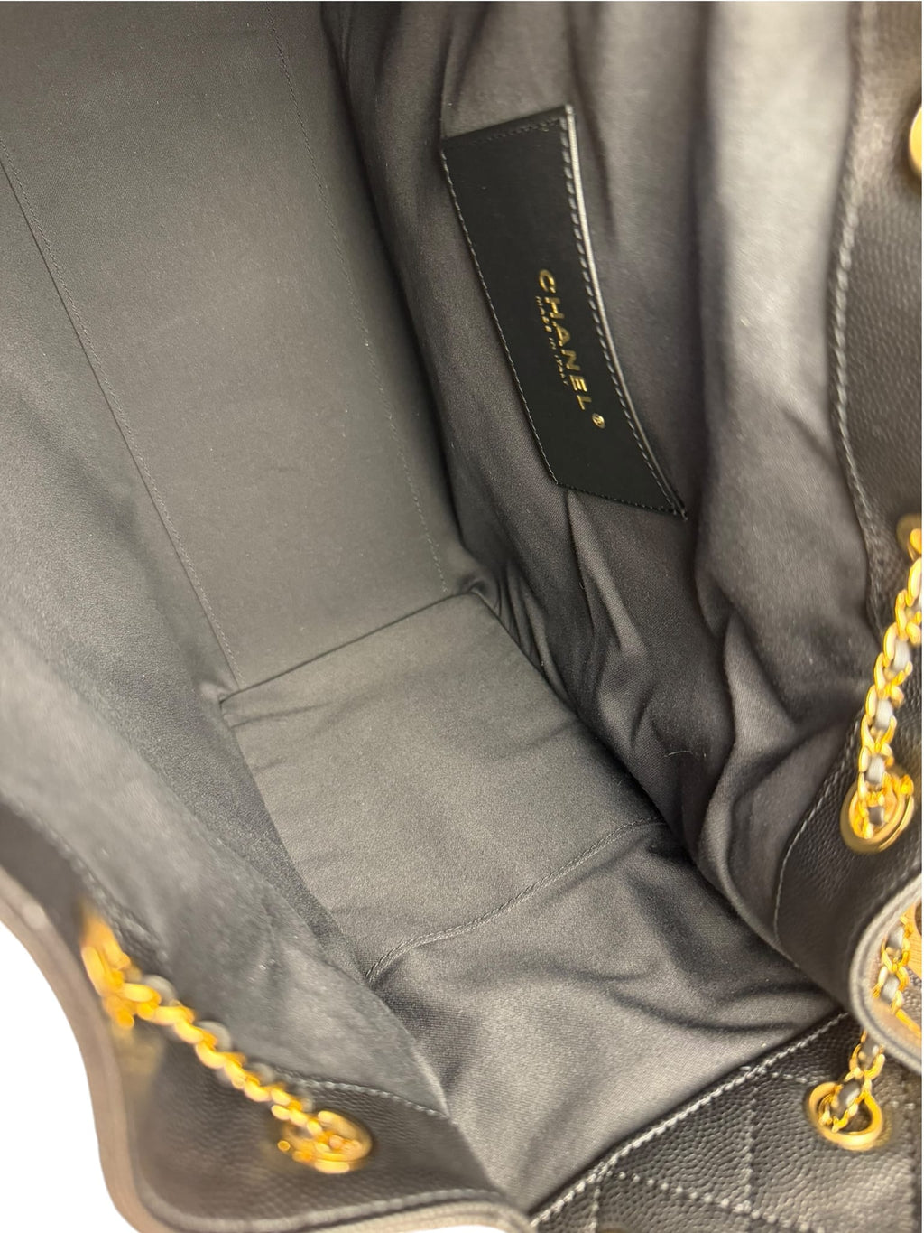Chanel Medium Black Caviar 25 Hobo Bag
