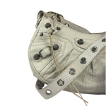 Balenciaga White Lambskin Le Cagole Shoulder Bag
