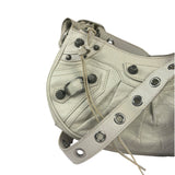 Balenciaga White Lambskin Le Cagole Shoulder Bag
