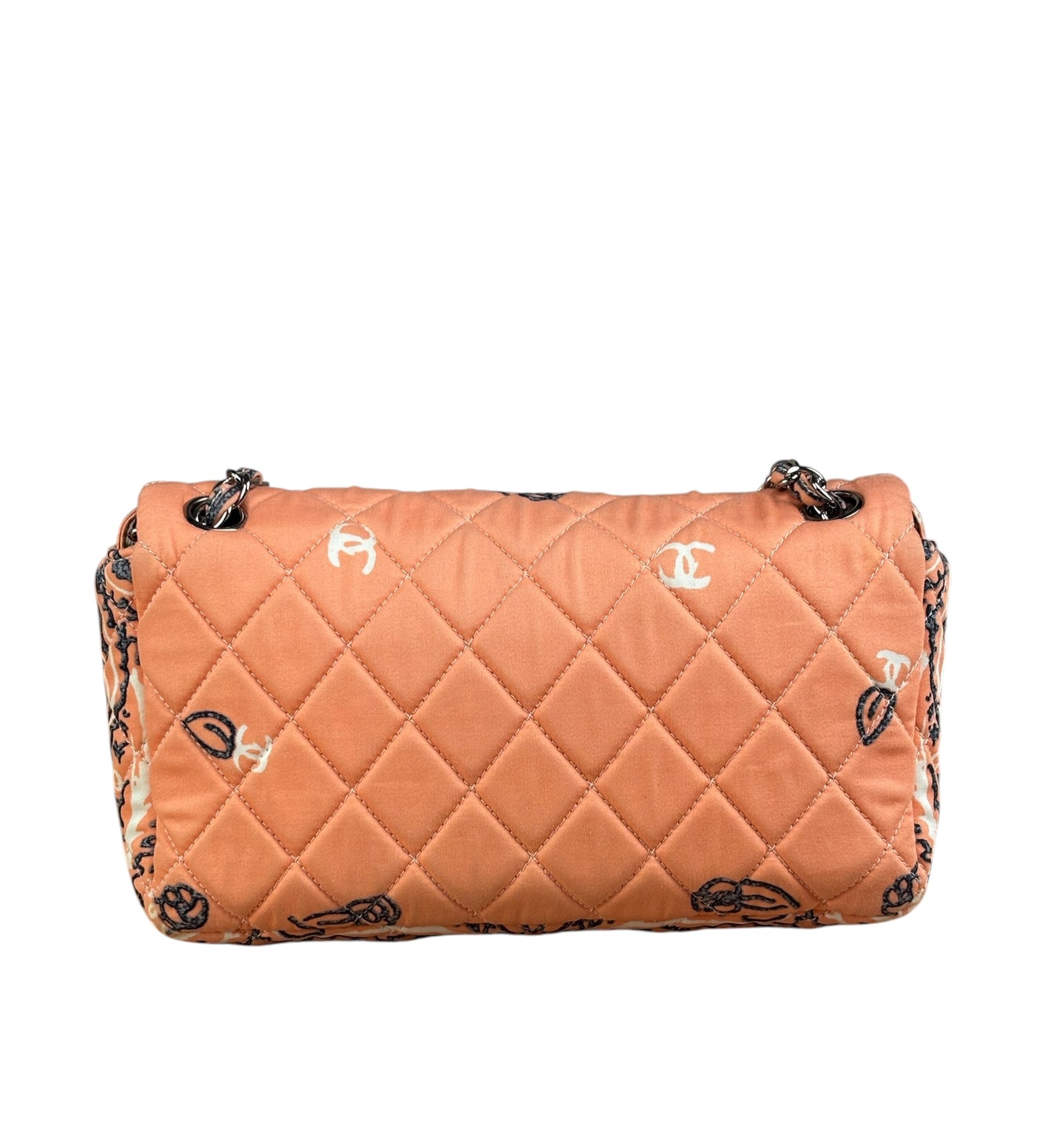 Chanel Pink Paisley Bandana Print Flap Bag