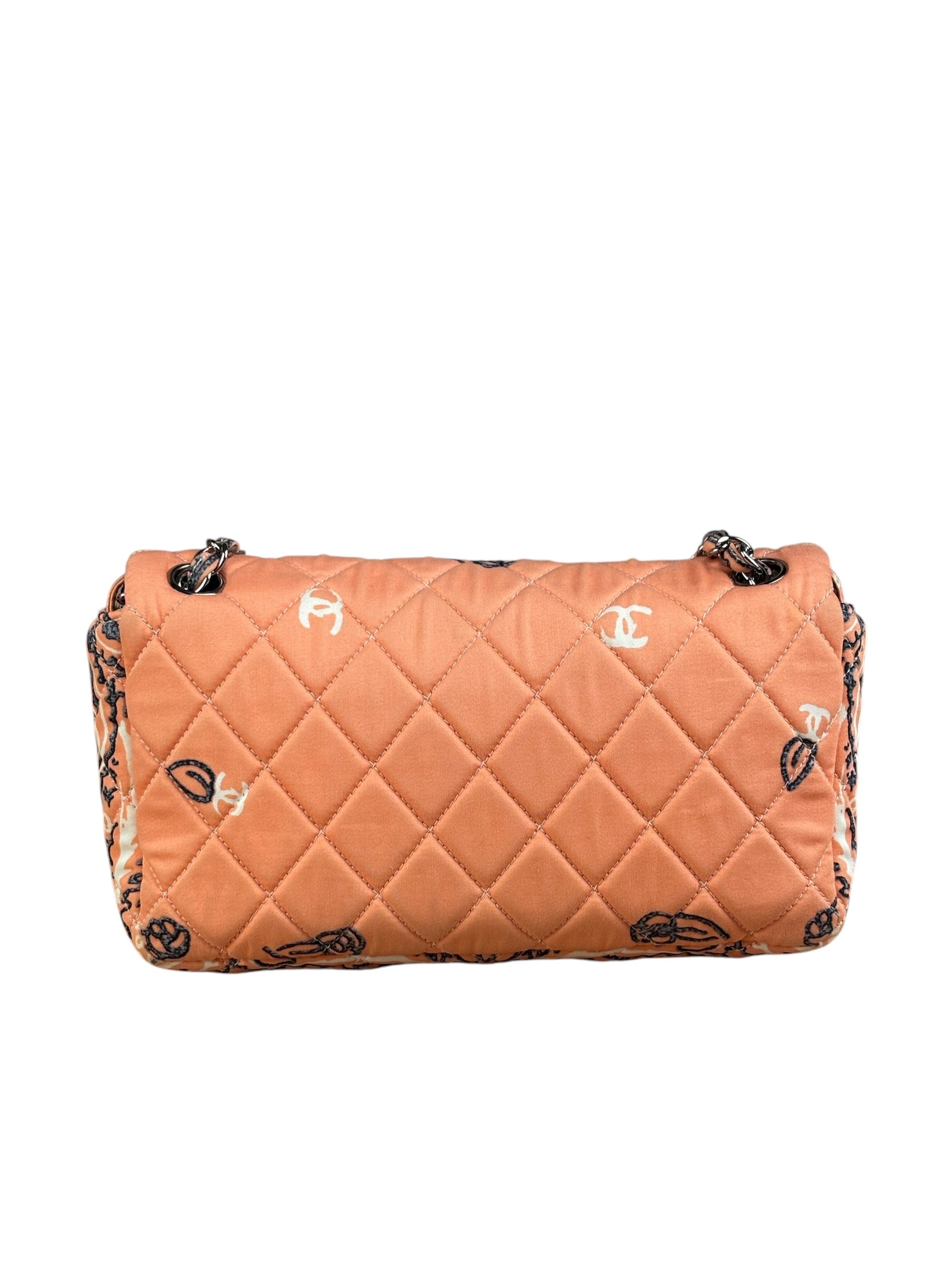 Chanel Pink Paisley Bandana Print Flap Bag