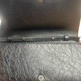 Balenciaga Black Leather Le City Clutch