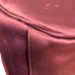 Gucci Burgundy Satin Bamboo Top Handle Bag