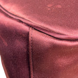 Gucci Burgundy Satin Bamboo Top Handle Bag