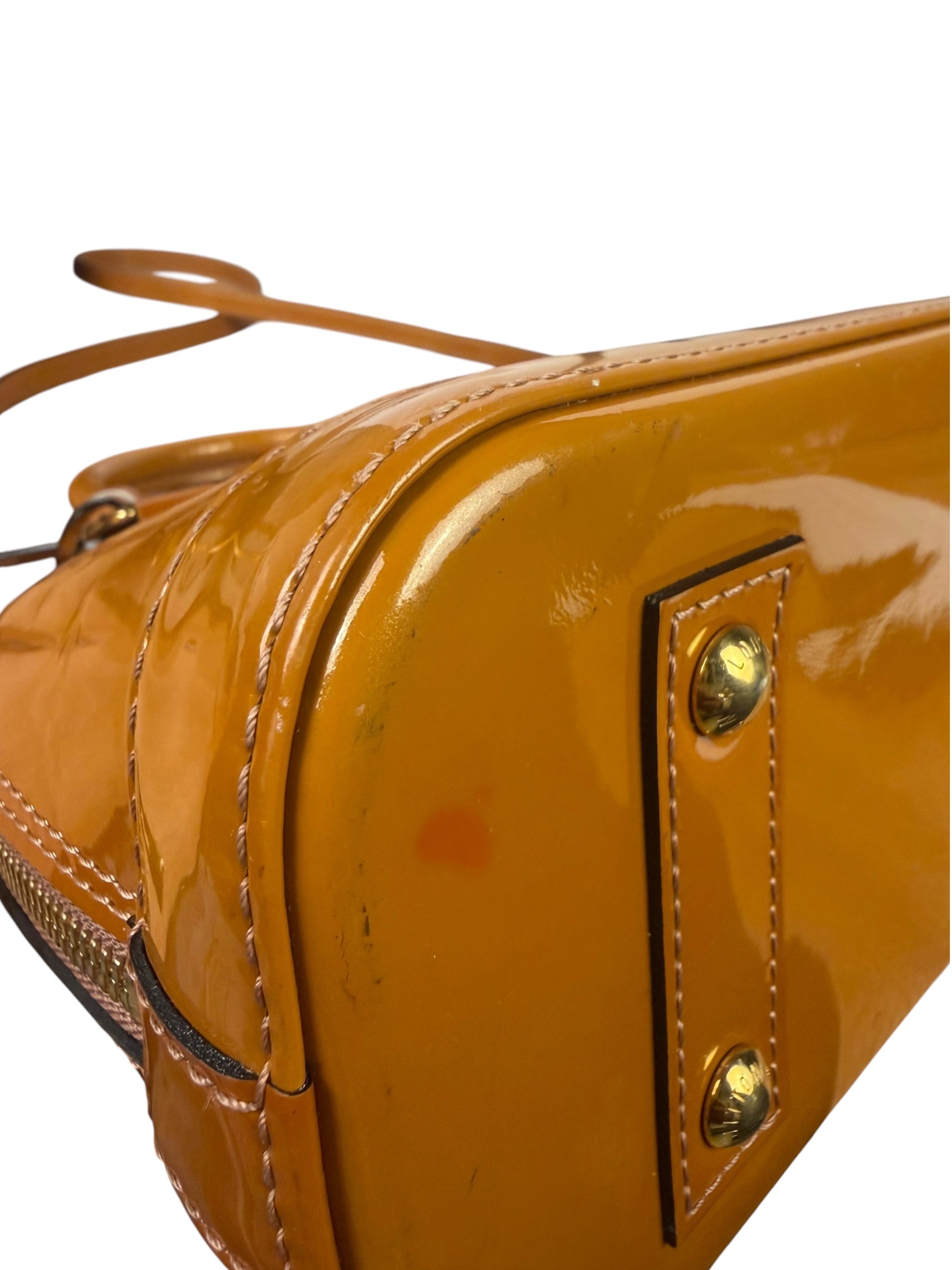 Louis Vuitton Mustard Orange Vernis Alma Two-Way Bag BB