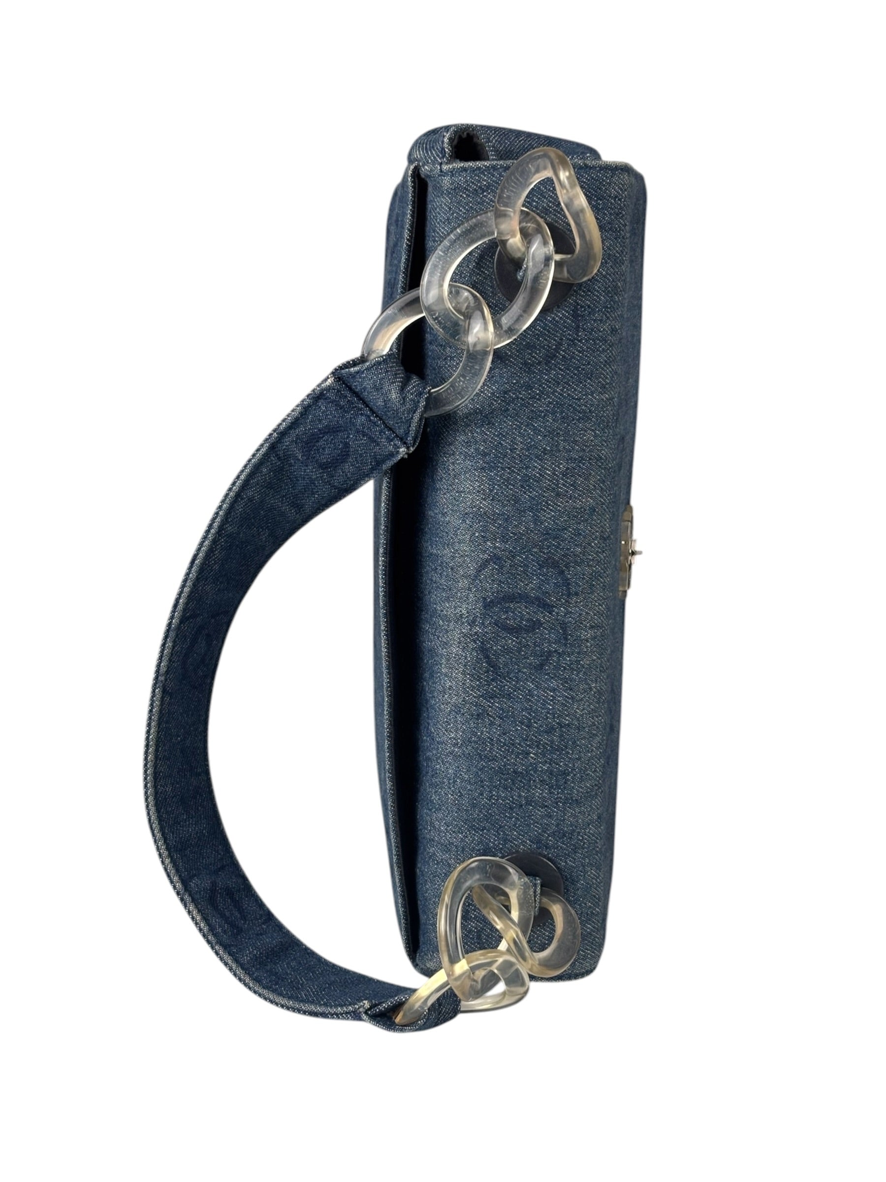 Chanel CC Denim Logo Flap Shoulder Bag 2002