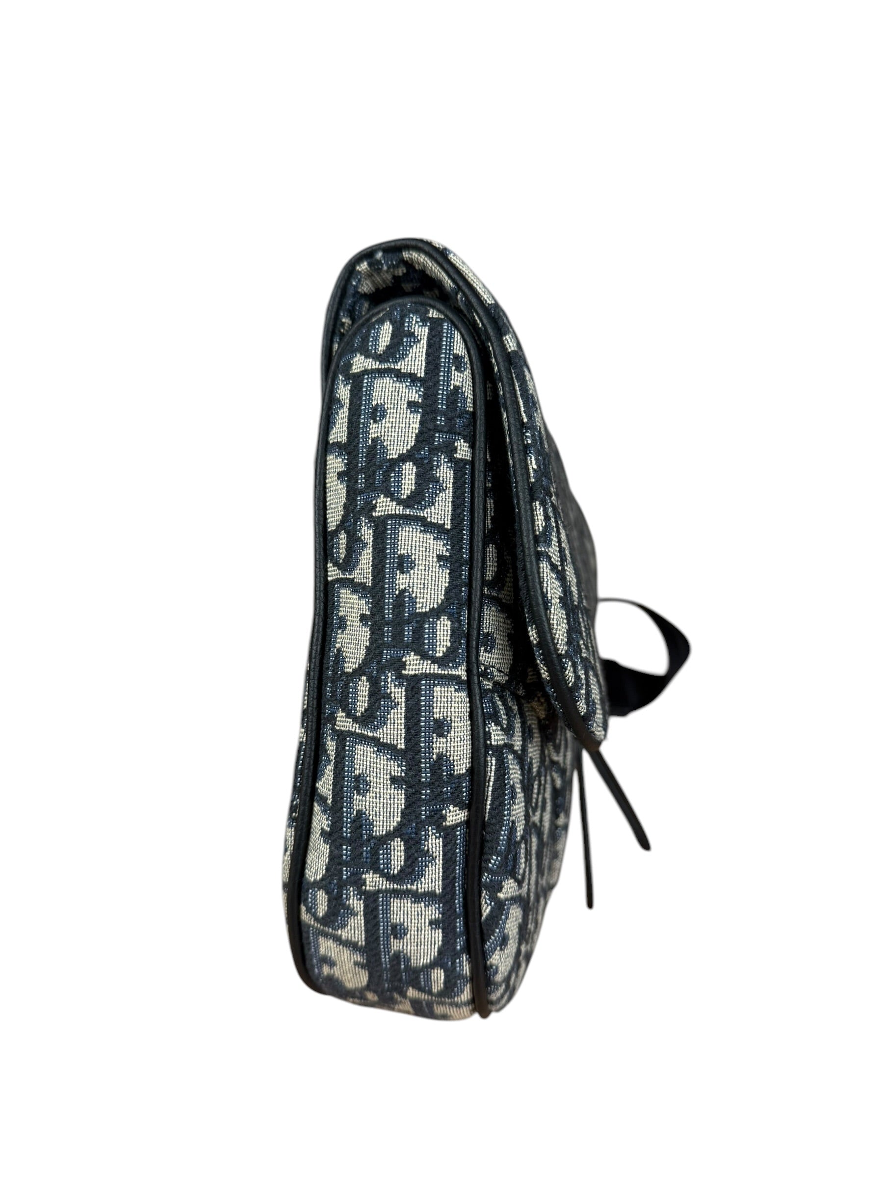 Christian Dior Navy Oblique Saddle Crossbody Bag