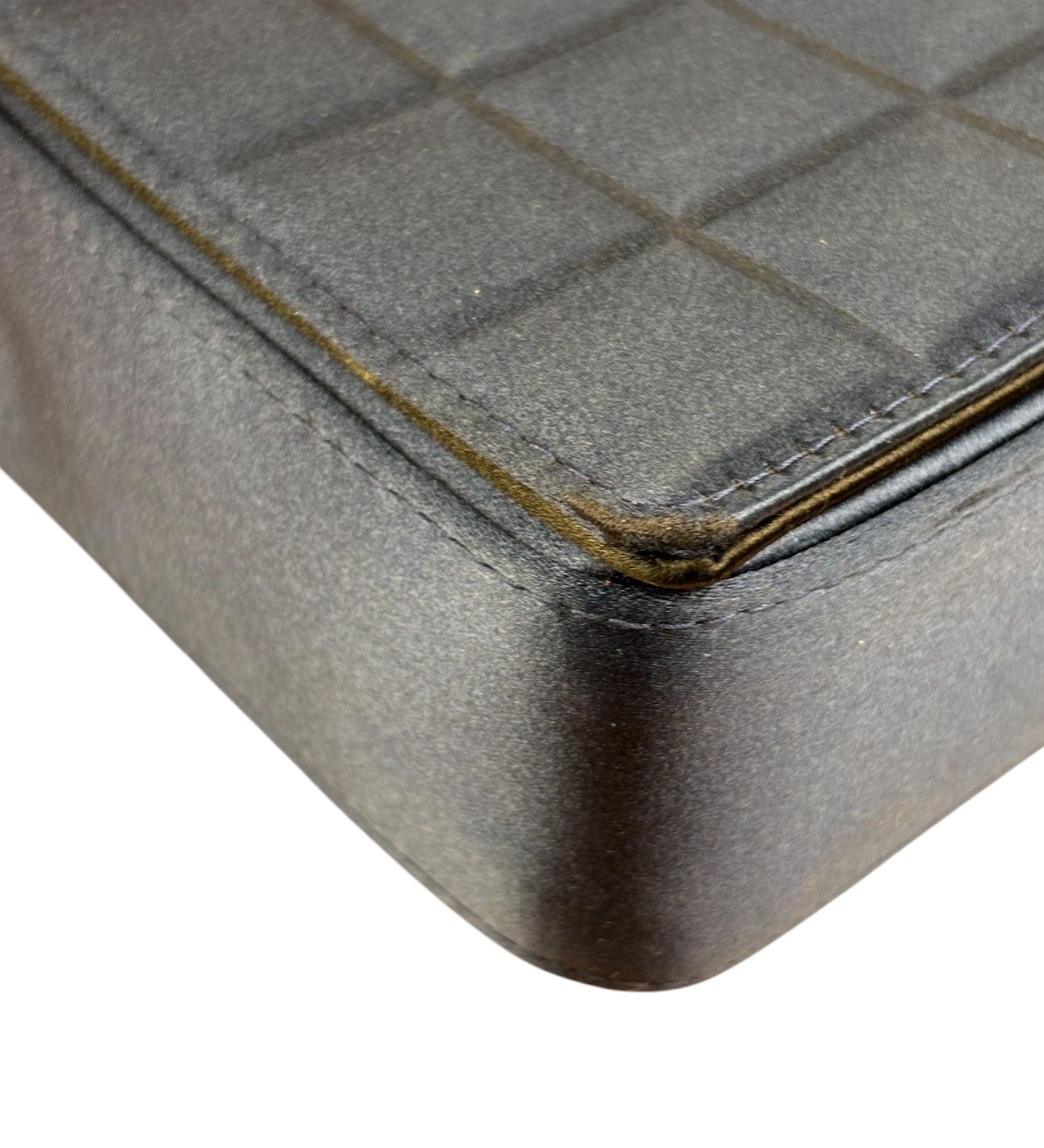 Chanel Bicolor Satin Chocolate Bar Flap Bag 2002