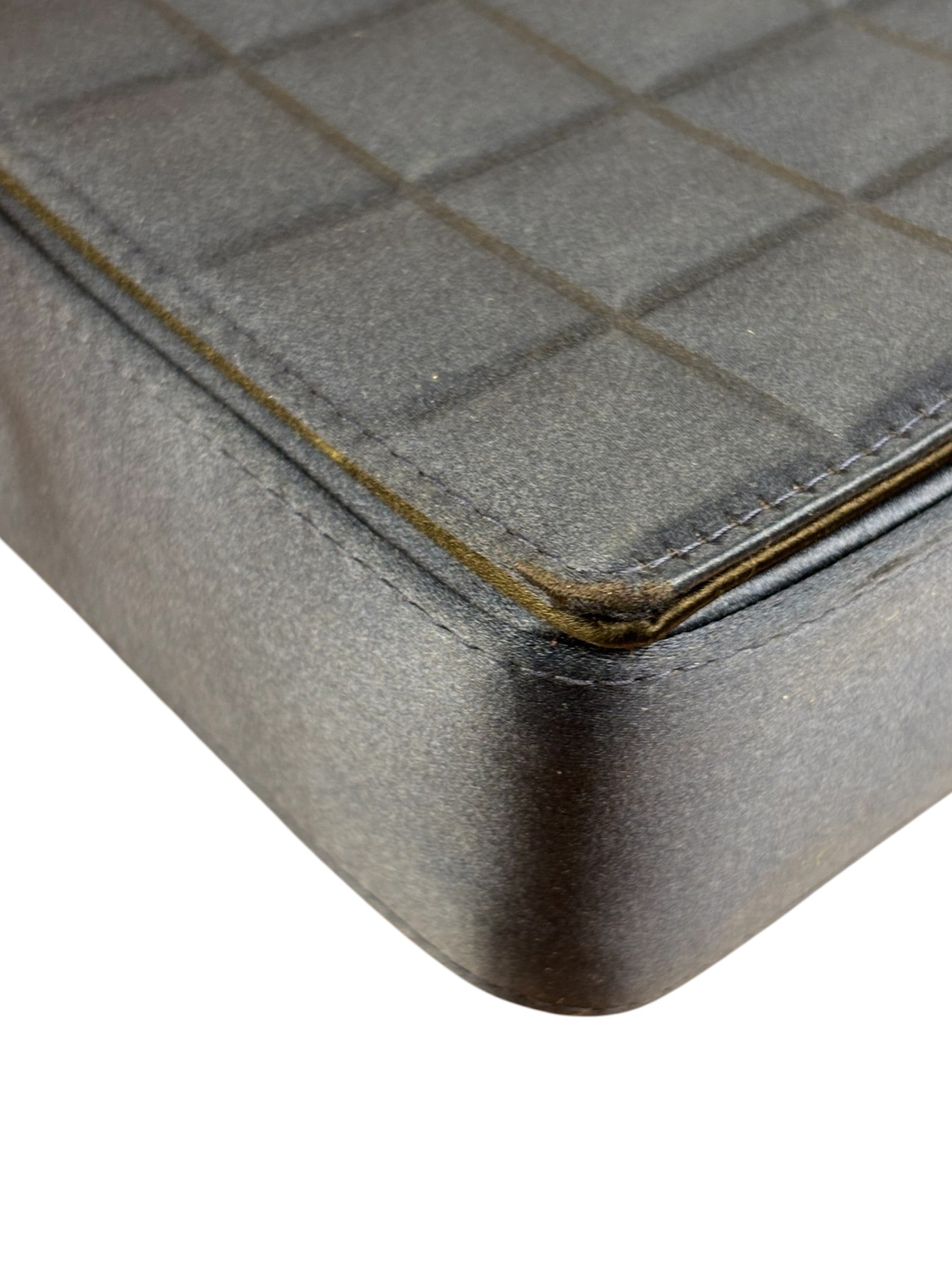 Chanel Bicolor Satin Chocolate Bar Flap Bag 2002