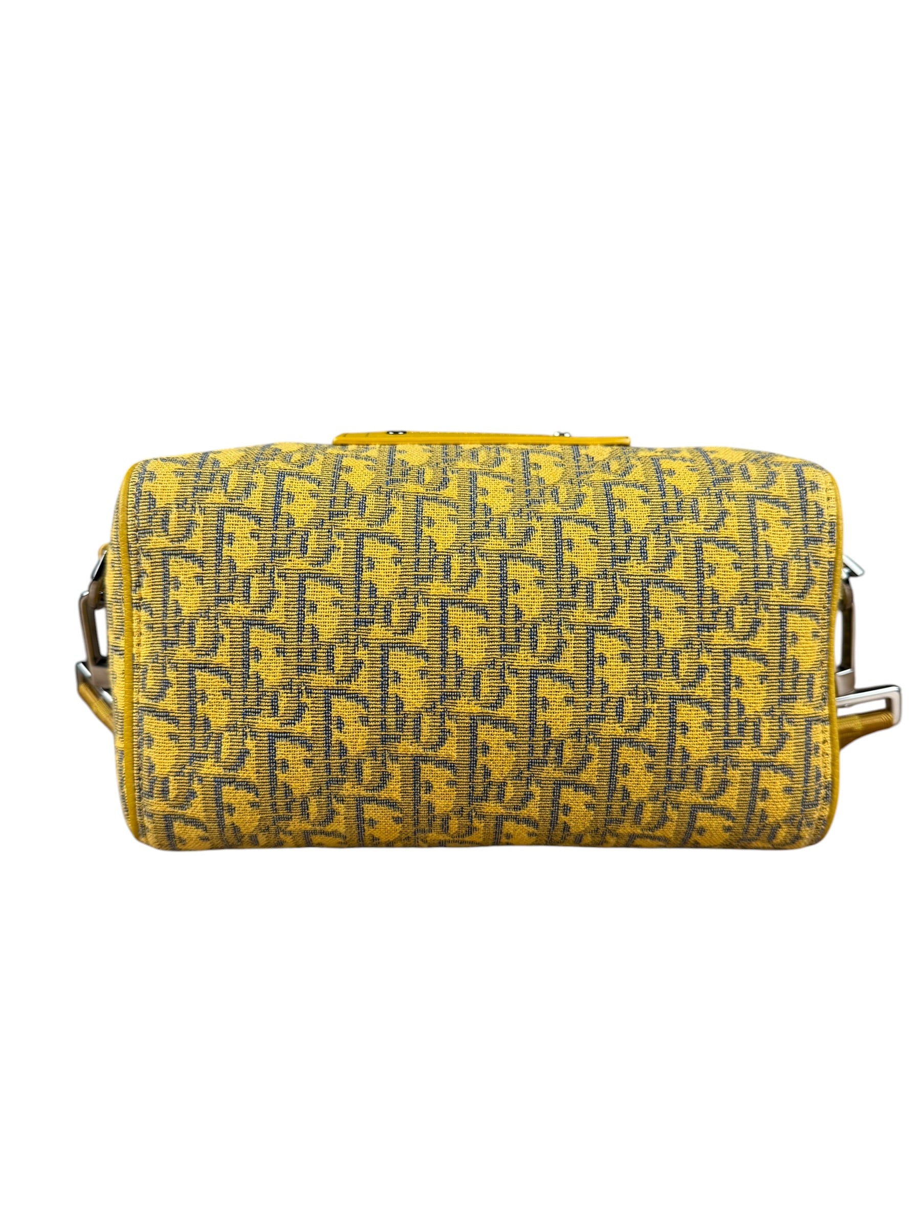 Christian Dior Yellow Oblique Canvas Lingot 22 Shoulder Bag