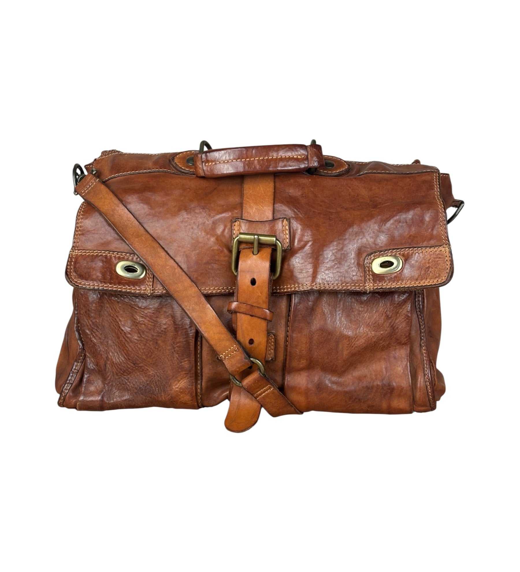 Campomaggi Brown Leather Messenger Bag