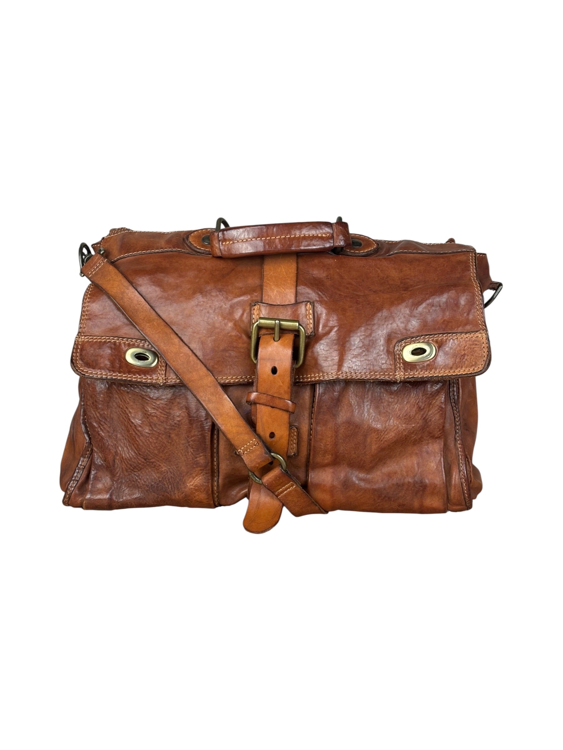 Campomaggi Brown Leather Messenger Bag