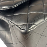 Chanel Black Lambskin Double Flap Bag 2017