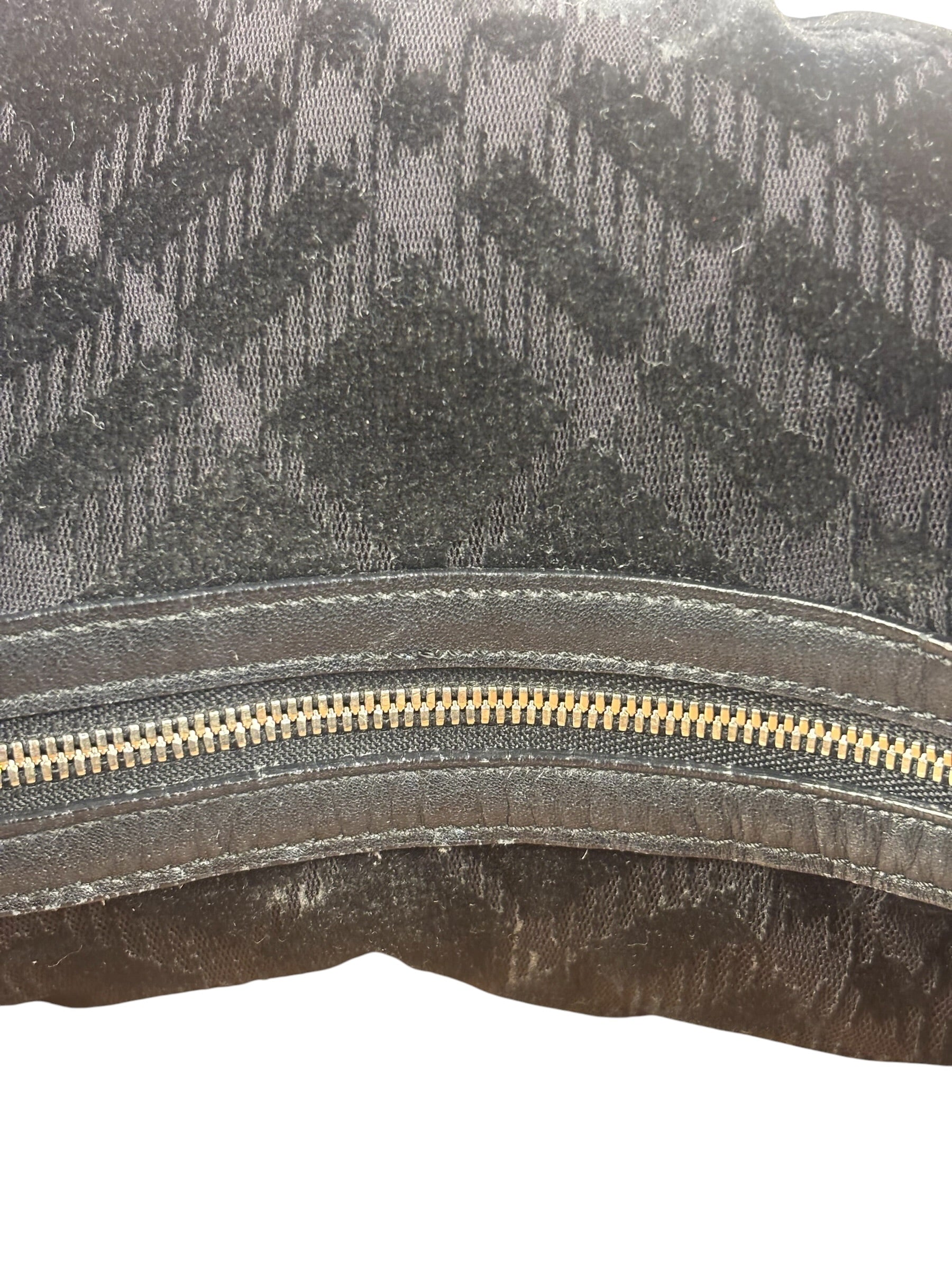 Burberry Black Tonal Check Maskell Hobo Bag